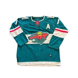 NHL Adidas Men's size USA 52, MN Wilds Jersey, green